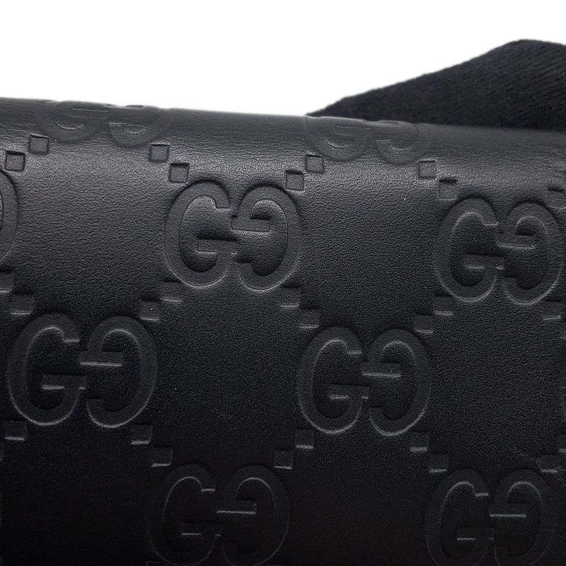 Gucci 6 Key Case Guccissima Leather Black Key Holder