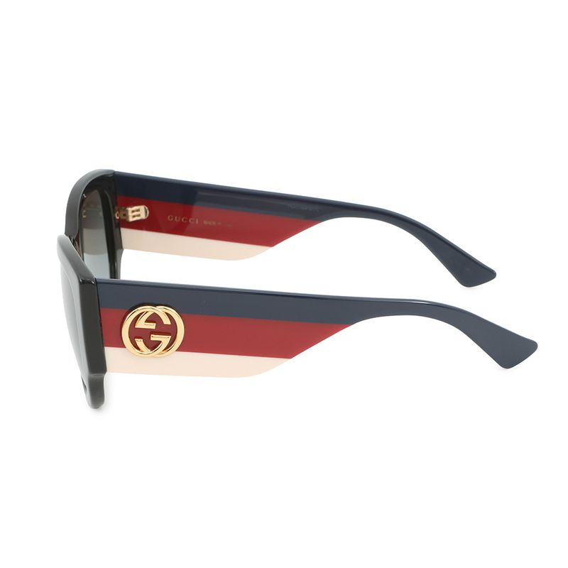 Gucci Sunglasses Interlocking Plastic Black Multicolor