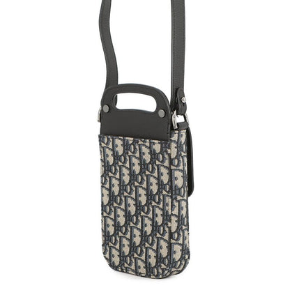 Dior Shoulder Bag Oblique Saddle Vertical Pouch Black Beige Navy