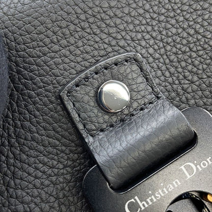 Dior Shoulder Bag Oblique Saddle Vertical Pouch Black Beige Navy