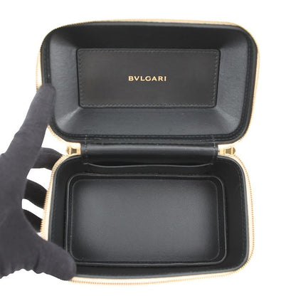 Bvlgari Handbag Serpenti Vanity Bag Calung Embossed Leather 2-Way Champagne
