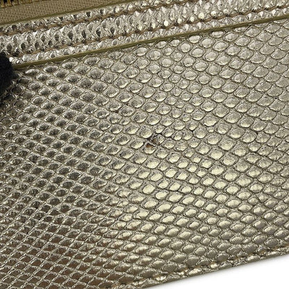 Bvlgari Handbag Serpenti Vanity Bag Calung Embossed Leather 2-Way Champagne