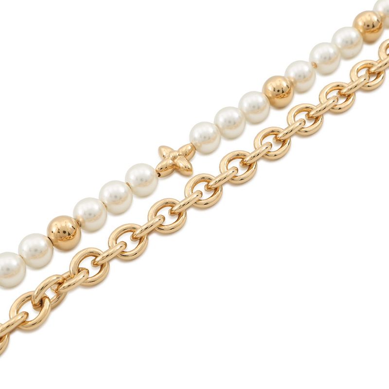 Louis Vuitton Bag Charm Pearl River Metal Faux