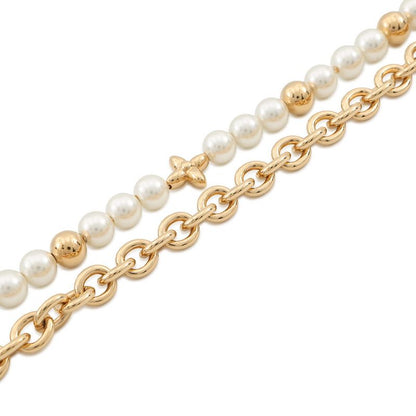 Louis Vuitton Bag Charm Pearl River Metal Faux