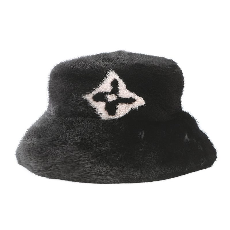 Louis Vuitton Hat Monogram Flower Bucket Hat LV Cozy Mink Noir Black