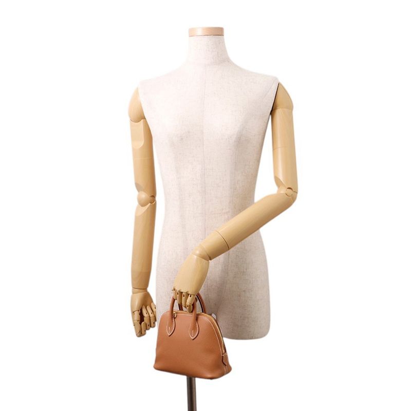 Hermes Bolide Mini Gold Evercolor 2-Way Handbag