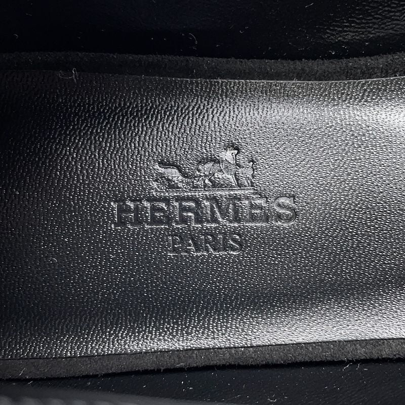 Hermes Ballet Shoes Light Rhinestone Suede 36 Black