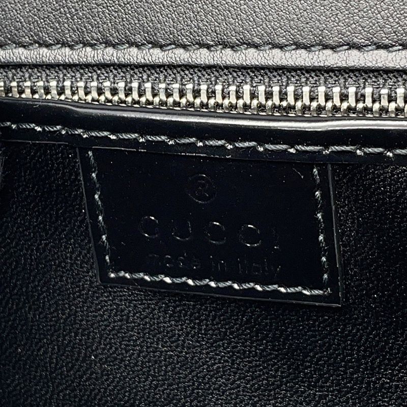 Gucci Leather GG Half Moon 2-Way Shoulder Bag Black