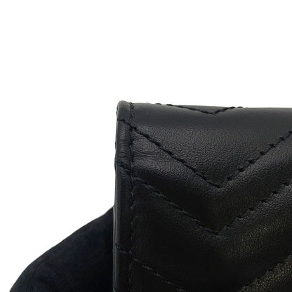 Gucci Bifold Wallet GG Marmont Double Mini Chevron