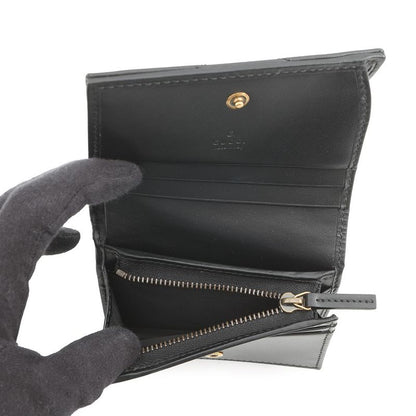 Gucci Bifold Wallet GG Marmont Double Mini Chevron