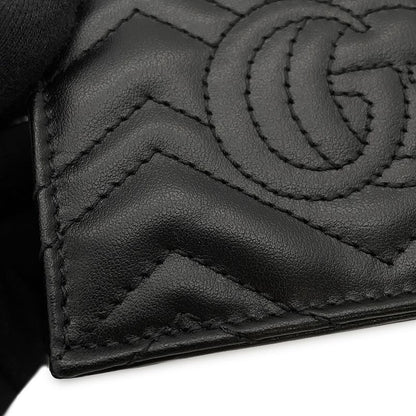 Gucci Bifold Wallet GG Marmont Double Mini Chevron