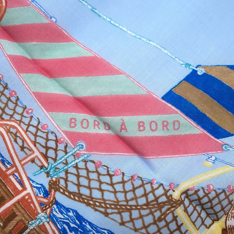 Hermes Scarf Carre 80 Bord a Cotton