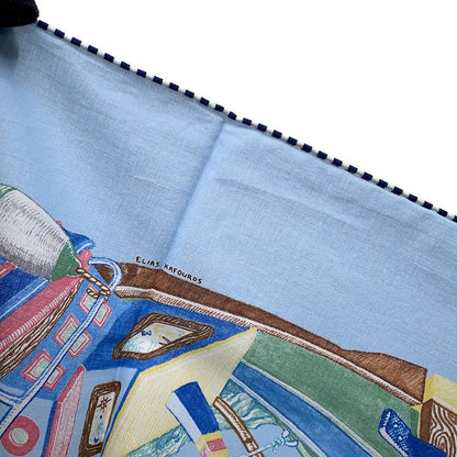 Hermes Scarf Carre 80 Bord a Cotton
