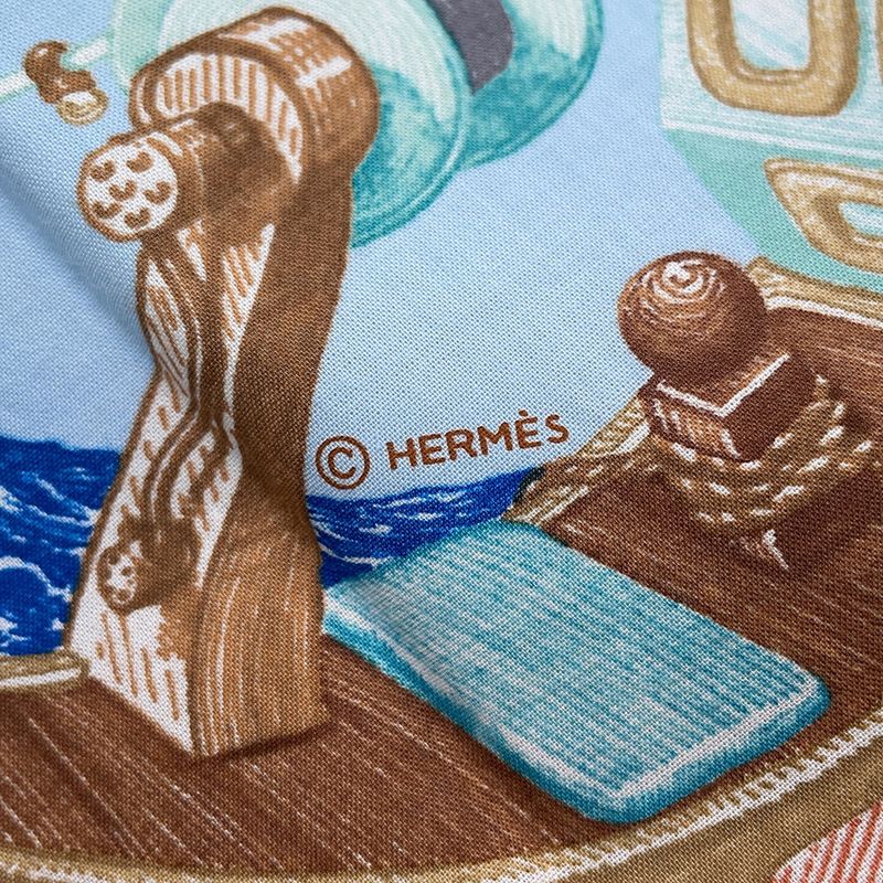Hermes Scarf Carre 80 Bord a Cotton