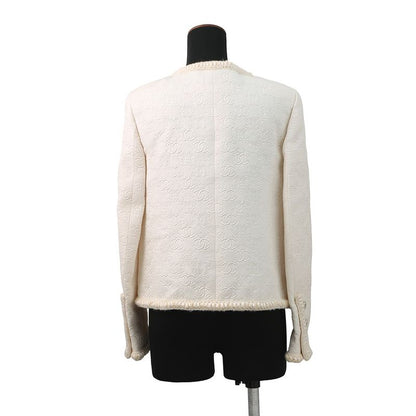 Chanel Jacket Coco Button Jacquard Wool 36
