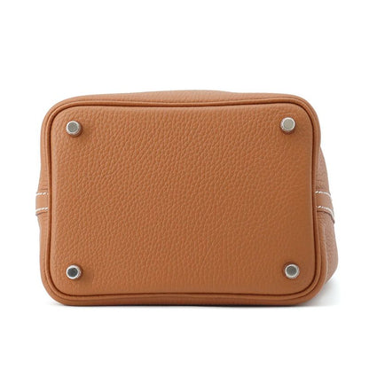 Hermes Handbag Picotin Lock PM Gold Silver Taurillon Clemence