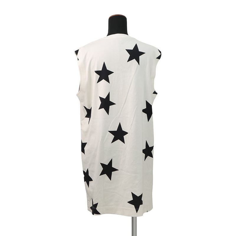 Louis Vuitton Dress LV Logo Star Chain Cotton White Black