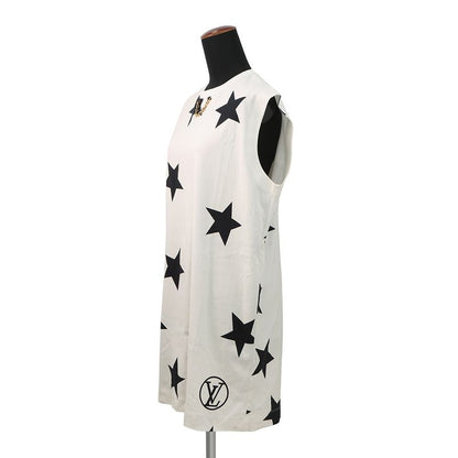 Louis Vuitton Dress LV Logo Star Chain Cotton White Black