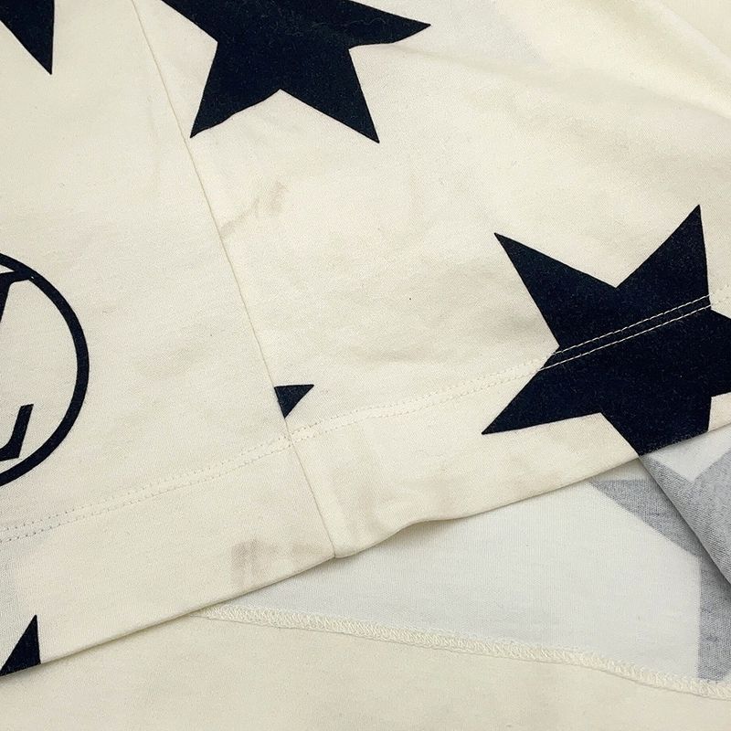 Louis Vuitton Dress LV Logo Star Chain Cotton White Black