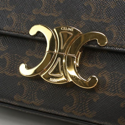 Celine Chain Triomphe Canvas Shoulder Bag