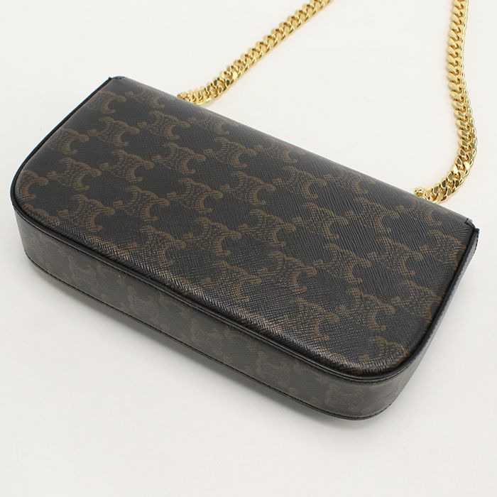 Celine Chain Triomphe Canvas Shoulder Bag