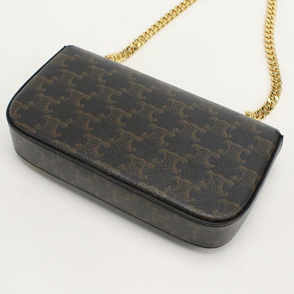 Celine Chain Triomphe Canvas Shoulder Bag