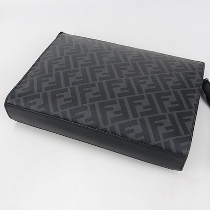 Fendi Diagonal Clutch Leather