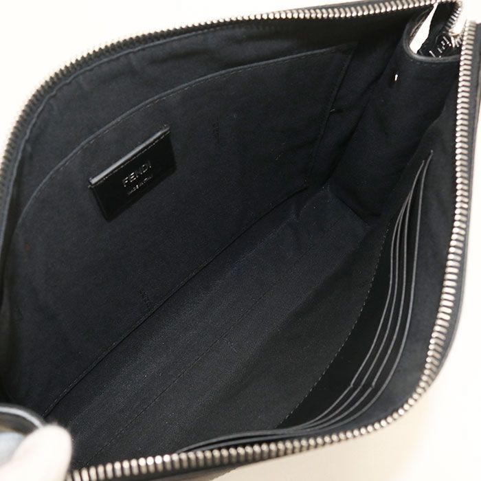 Fendi Diagonal Clutch Leather
