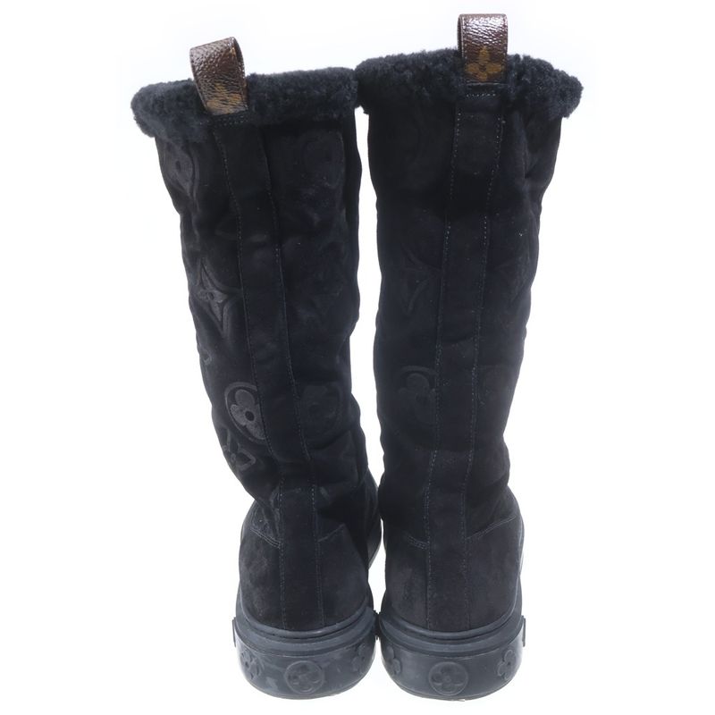 Louis Vuitton Bree G-line Giant Monogram Mouton Boots Black