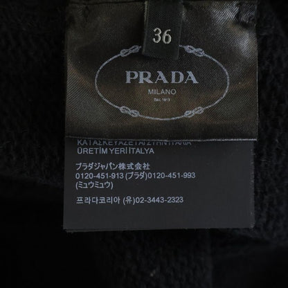 Prada Drogo Wool Cashmere Long Sleeve Knit Sweater Black