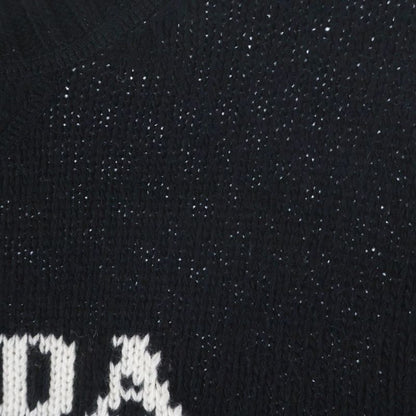 Prada Drogo Wool Cashmere Long Sleeve Knit Sweater Black