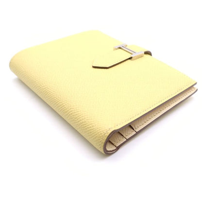 Hermes Bearn Compact Yellow Epsom Wallet Bifold