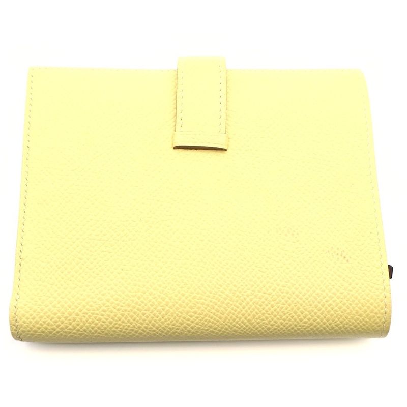 Hermes Bearn Compact Yellow Epsom Wallet Bifold