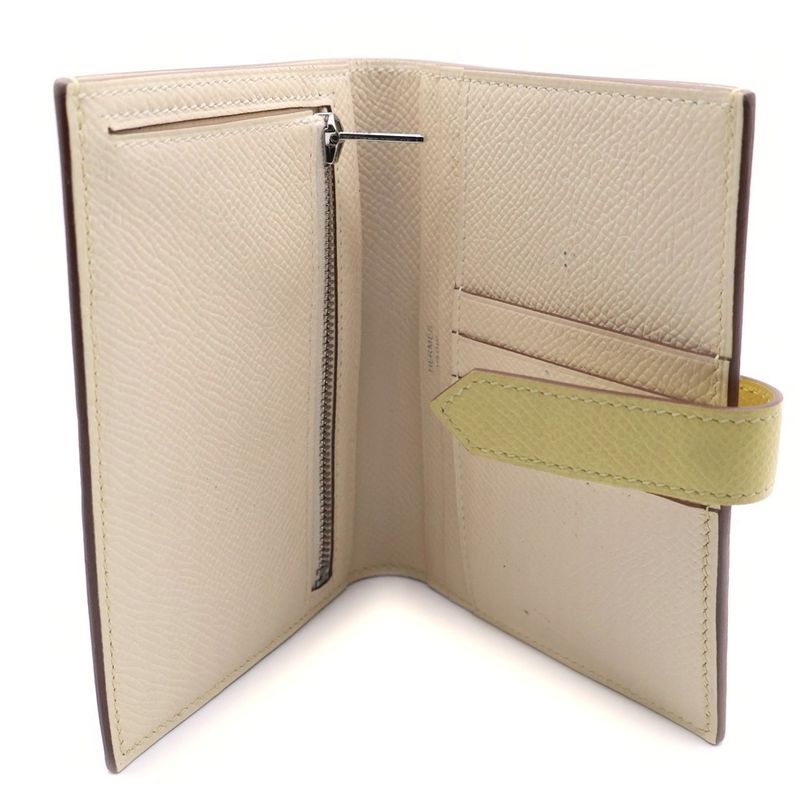 Hermes Bearn Compact Yellow Epsom Wallet Bifold