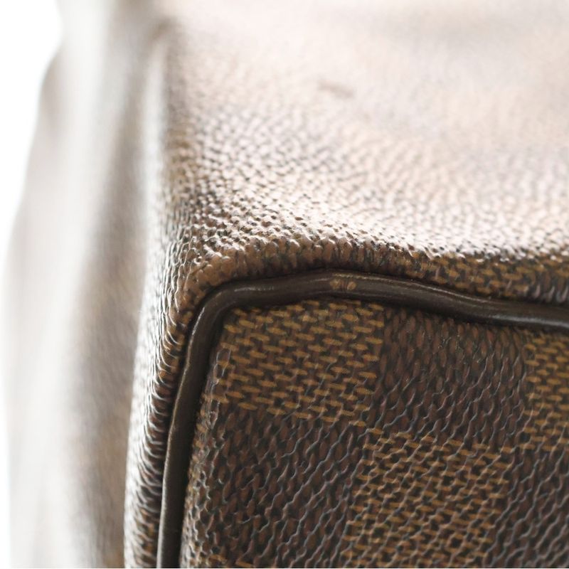Louis Vuitton Damier Speedy 25 Handbag Brown Leather