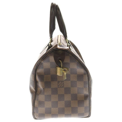 Louis Vuitton Damier Speedy 25 Handbag Brown Leather