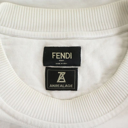 Fendi Front Embroidery Pullover Sweatshirt Trainer White Sweater