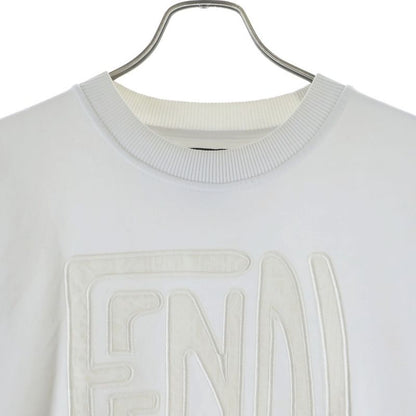 Fendi Front Embroidery Pullover Sweatshirt Trainer White Sweater