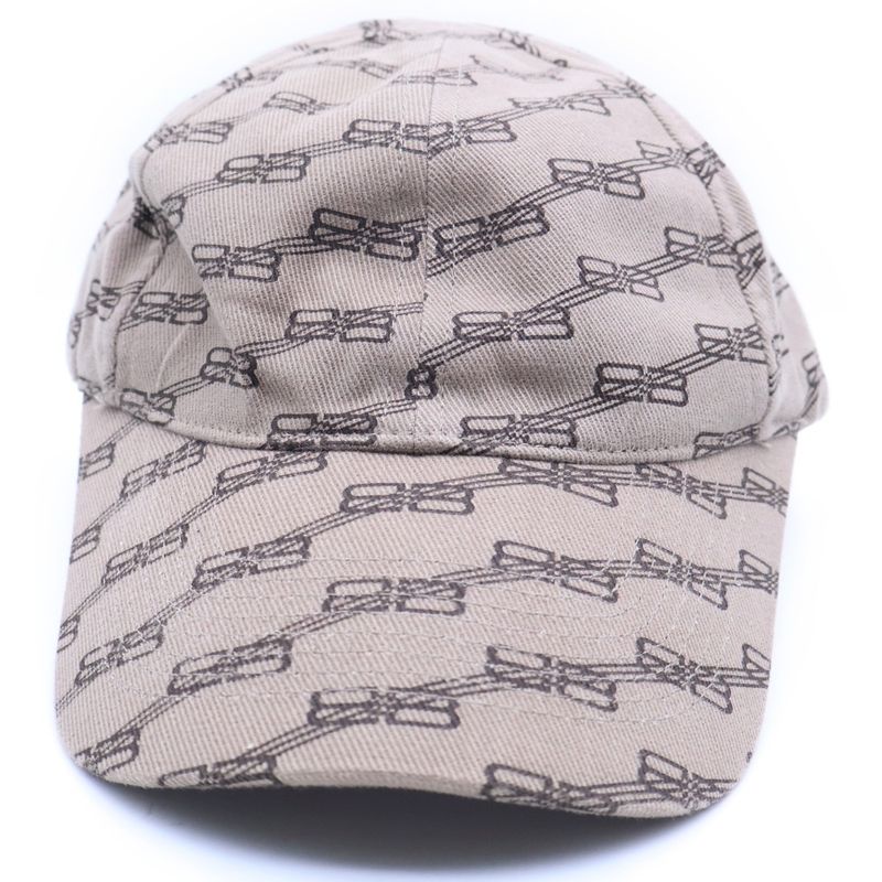 Balenciaga BB Monogram Logo 6 Panel Cap Bbmonogram Cap Beige