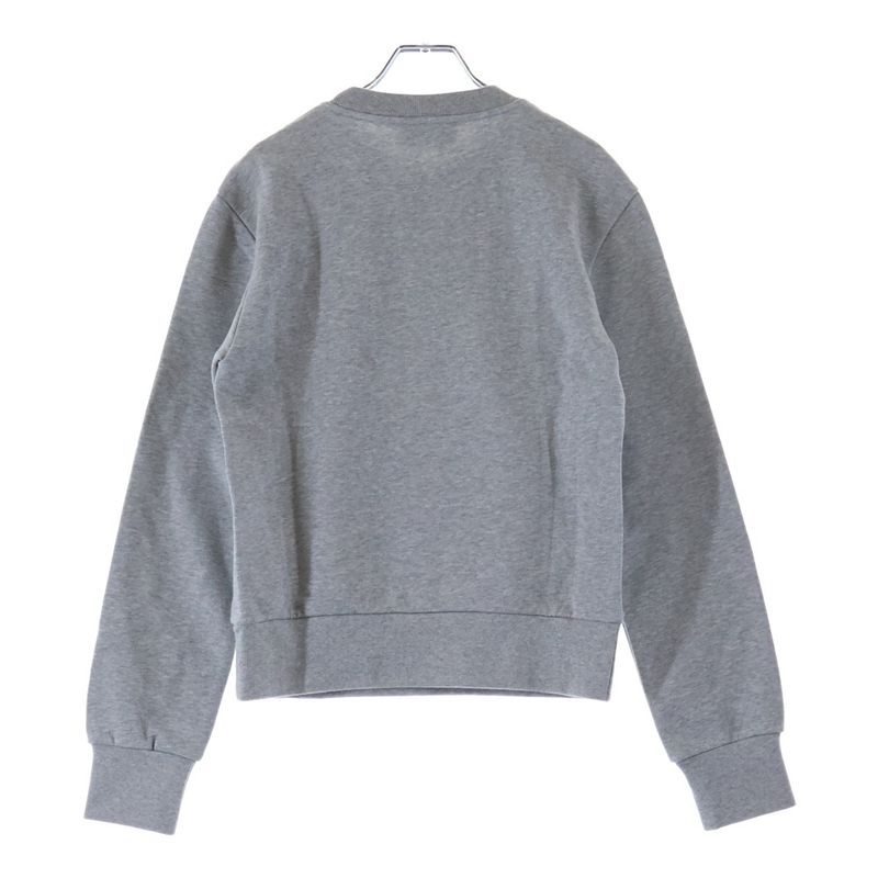 Gucci Embossed Logo Cotton Crew Neck Long Sleeve Sweatshirt Gray Sneaker