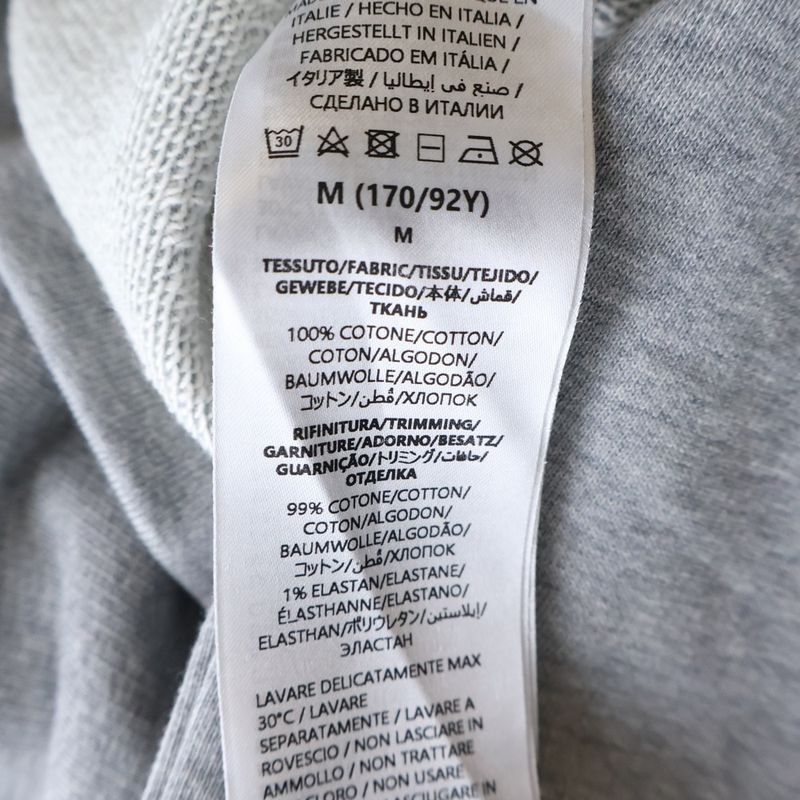 Gucci Embossed Logo Cotton Crew Neck Long Sleeve Sweatshirt Gray Sneaker