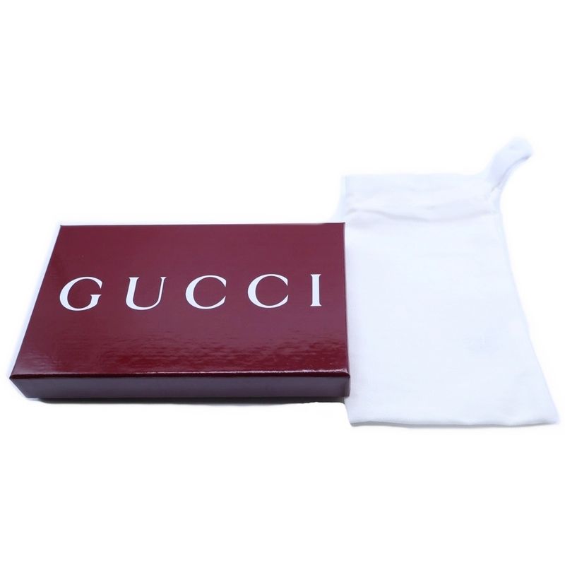 Gucci Ophidia Zipki Pouch Charm Case Beige Brown Leather