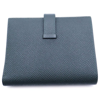 Hermes Bearn Compact Wallet Bifold Coin Case Dark Green Veau Epsom Gold