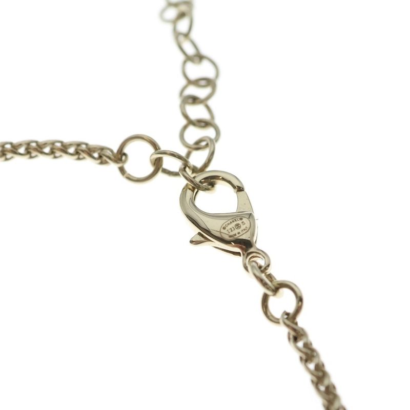 Chanel CC Logo Rhinestone Choker Necklace Gold