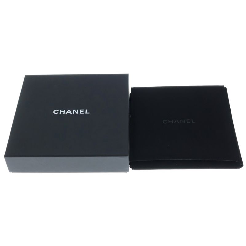Chanel CC Logo Rhinestone Choker Necklace Gold