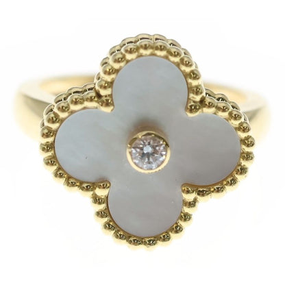 Van Cleef & Arpels Vintage Alhambra Diamond 18K YG Yellow Gold Pendant