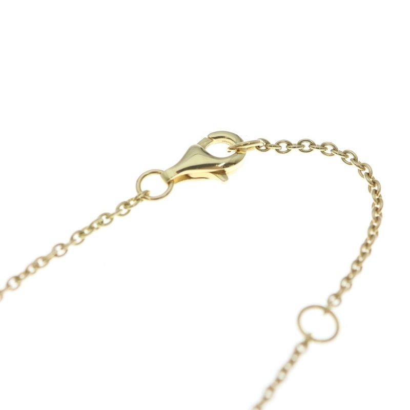 Chanel Camellia Collection Pave Diamond Necklace Pendant 18K YG Yellow