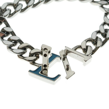 Louis Vuitton LV Initial Bracelet LV Chain Blue Silver Metal Silver-blue