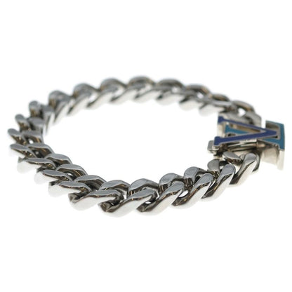 Louis Vuitton LV Initial Bracelet LV Chain Blue Silver Metal Silver-blue