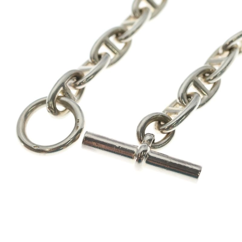 Hermes Chaine D'ancre GM Necklace Pendant Chain Silver 29 Pieces